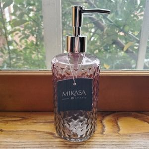 Mikasa purple glass soap dispenser